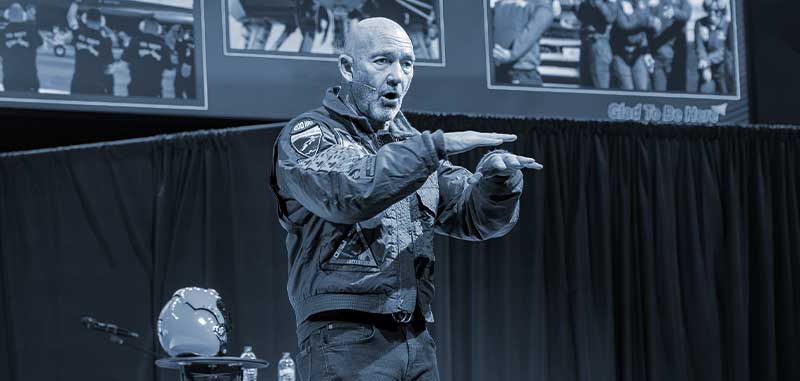 John GUCCI Foley, Former Lead Solo Pilot Blue Angels on stage at Ignite 2026