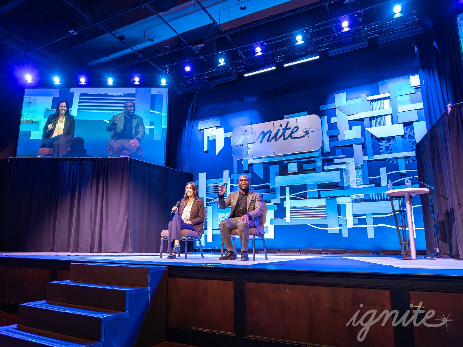 Justin Forsett on stage at Ignite